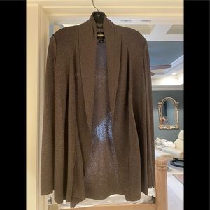St. John couture dark bronze sparkling cardigan